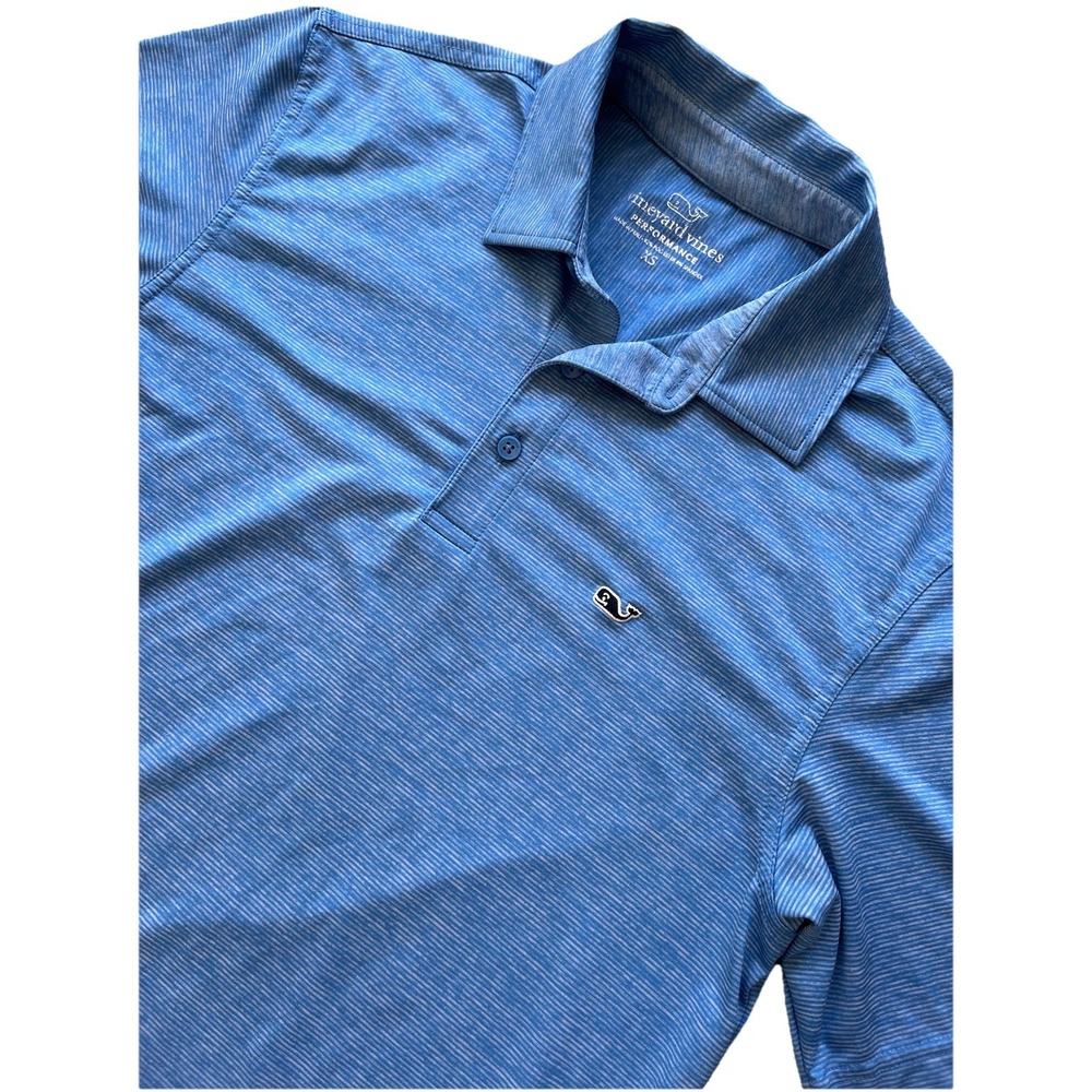 Vineyard Vines Polo Shirt Mens Xs Performance Golfer Preppy Tennis Blue